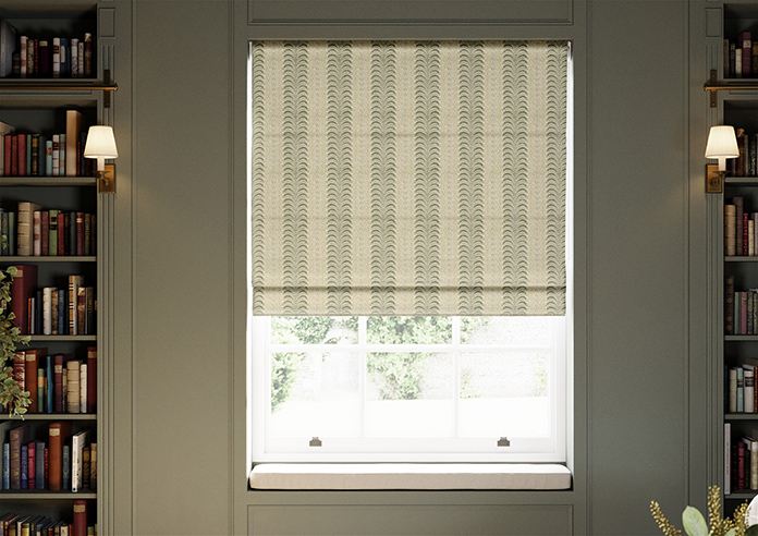 Land & Shore Fintra Stripe, Green - Roman Blind - Image 3